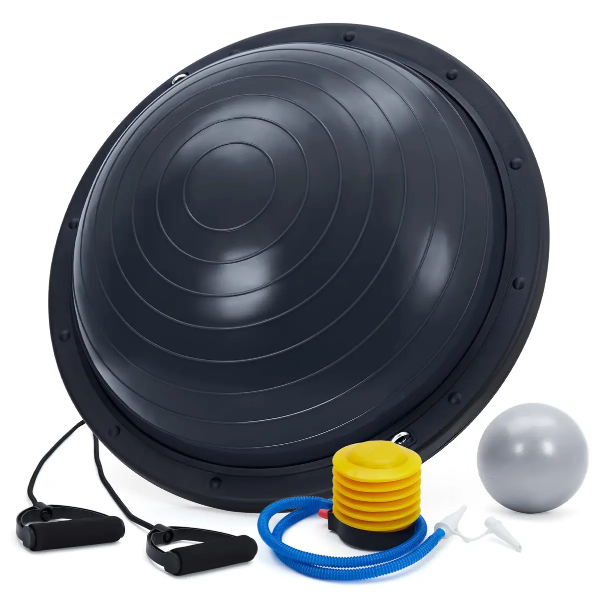 Fectiontool 23 Inch Half Balance Ball | Core Strength & Yoga Accessory with Resistance Bands - main product image