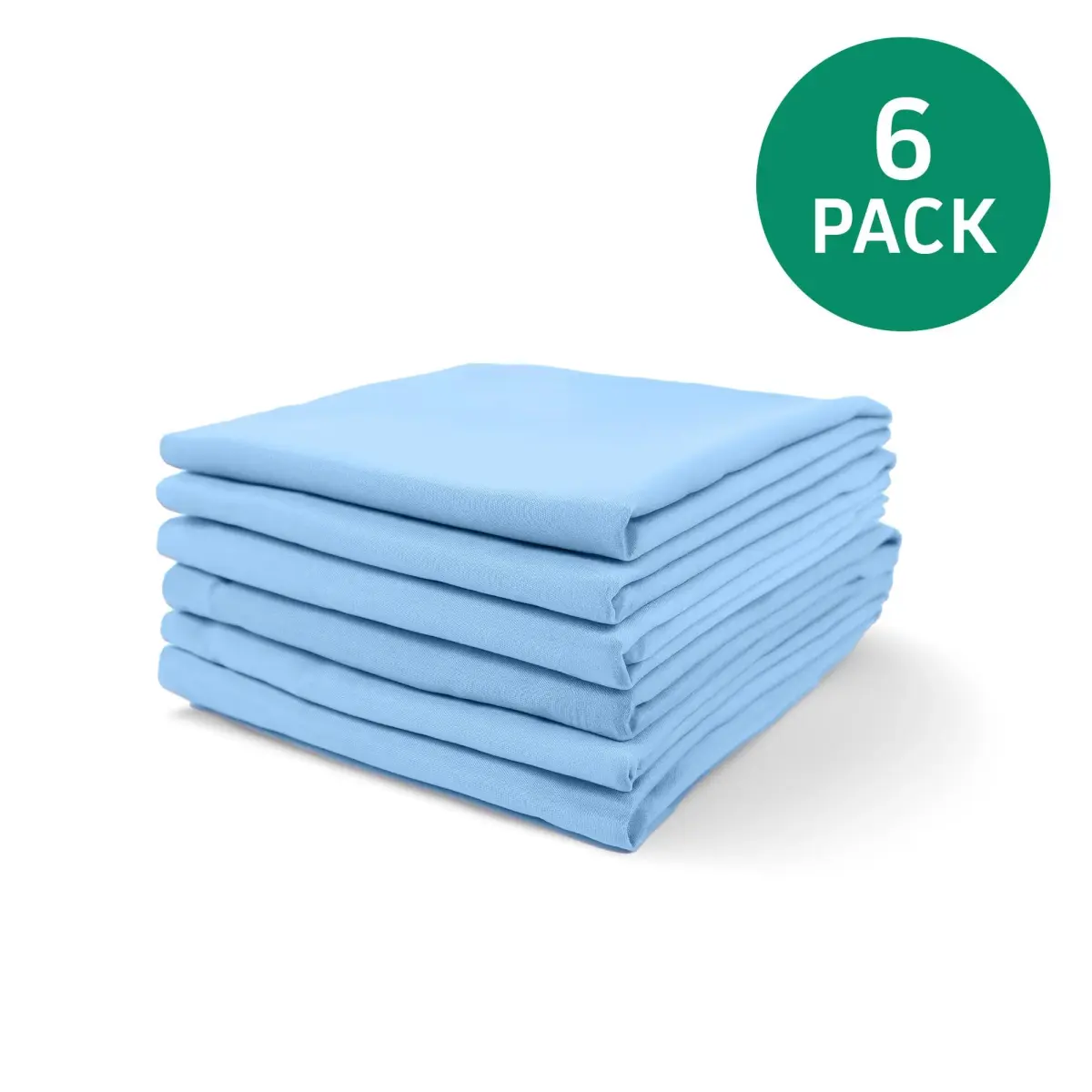Rollee Pollee Blue Microfiber Cot Sheets 52" x 23" (132cm x 58cm) | 6-Pack for Daycare Naptime - view 2