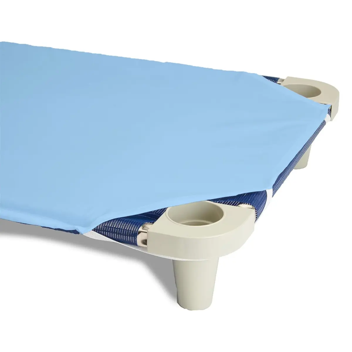 Rollee Pollee Blue Microfiber Cot Sheets 52" x 23" (132cm x 58cm) | 6-Pack for Daycare Naptime - view 3