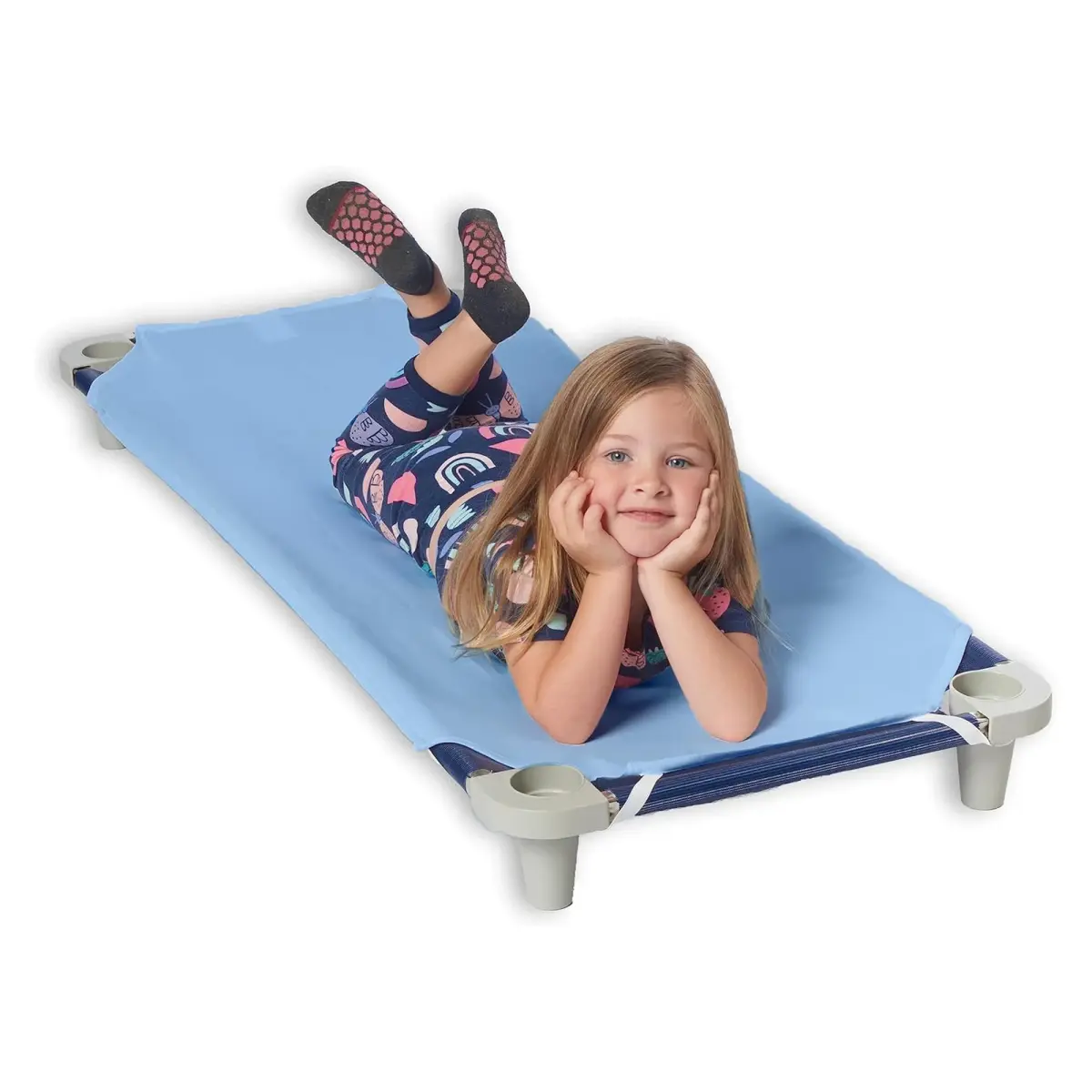 Rollee Pollee Blue Microfiber Cot Sheets 52" x 23" (132cm x 58cm) | 6-Pack for Daycare Naptime - view 4