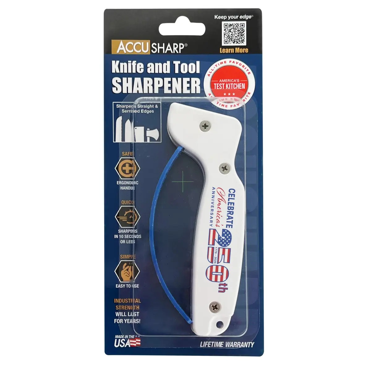 AccuSharp Knife Sharpener Ergonomic Handle 14cm (5.5") | Restores Straight & Serrated Knives - view 4
