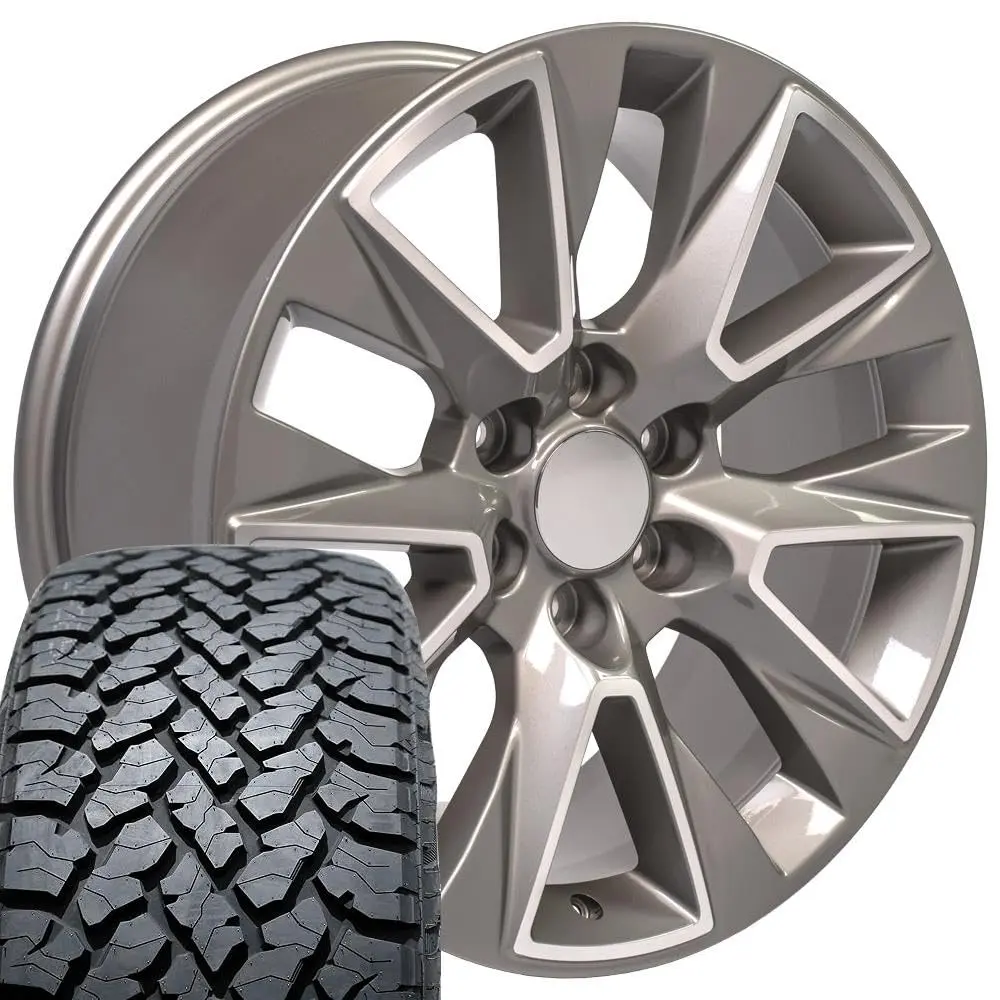 OE Wheels CV26 20x9 Silver Wheels | 6x139.7 Bolt Pattern, 28ET Offset, 275/55R20 TBB Tires - main product image