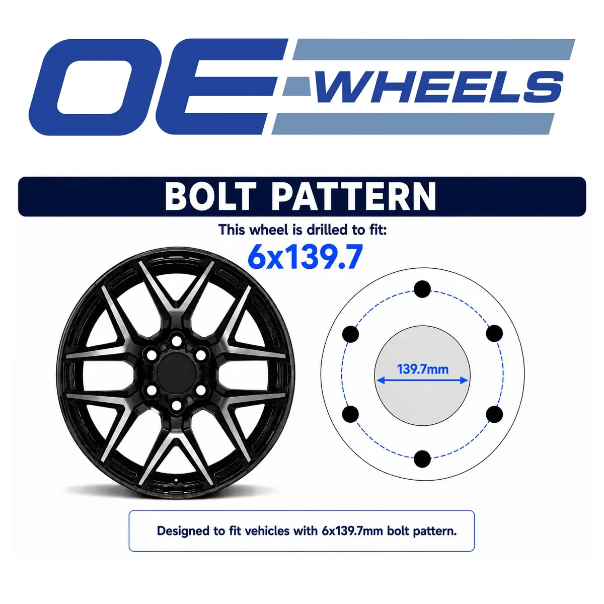 OE Wheels CV26 20x9 Set(4) Silver | 6x139.7 Bolt Pattern, 28ET Offset, TBB Tires & TPMS - view 6