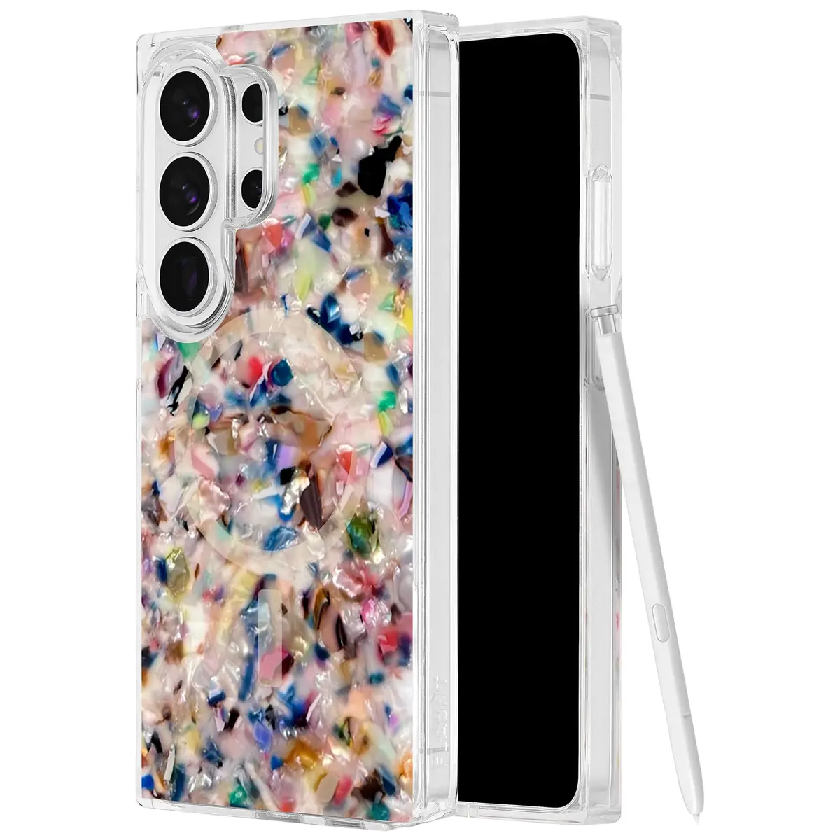FLAUNT Square Samsung Galaxy S26 Ultra Case - Confetti Tortoise Shell | Shockproof & Magnetic - main product image
