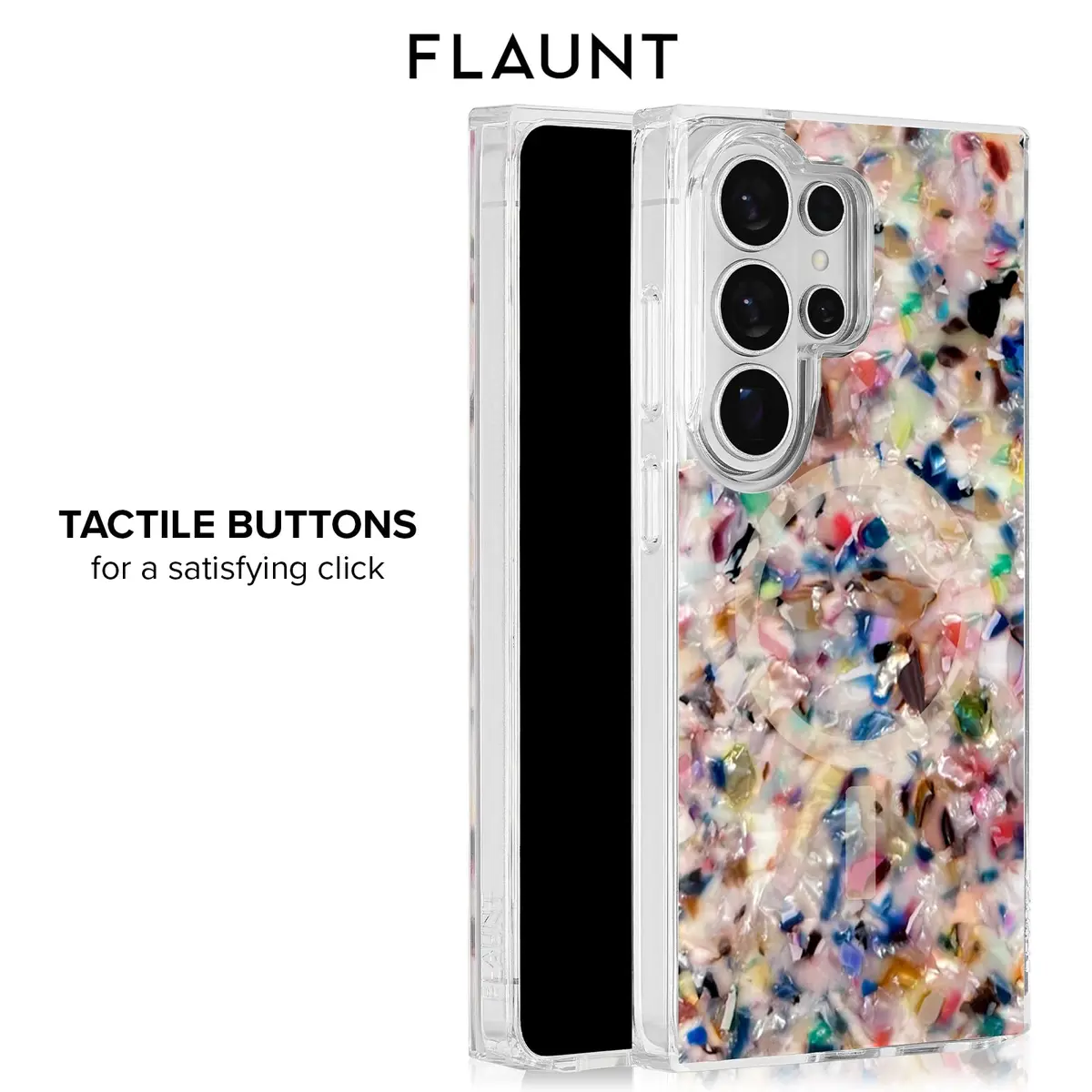 FLAUNT Square Samsung Galaxy S26 Ultra Case - Confetti Tortoise Shell | Shockproof & Magnetic - view 6