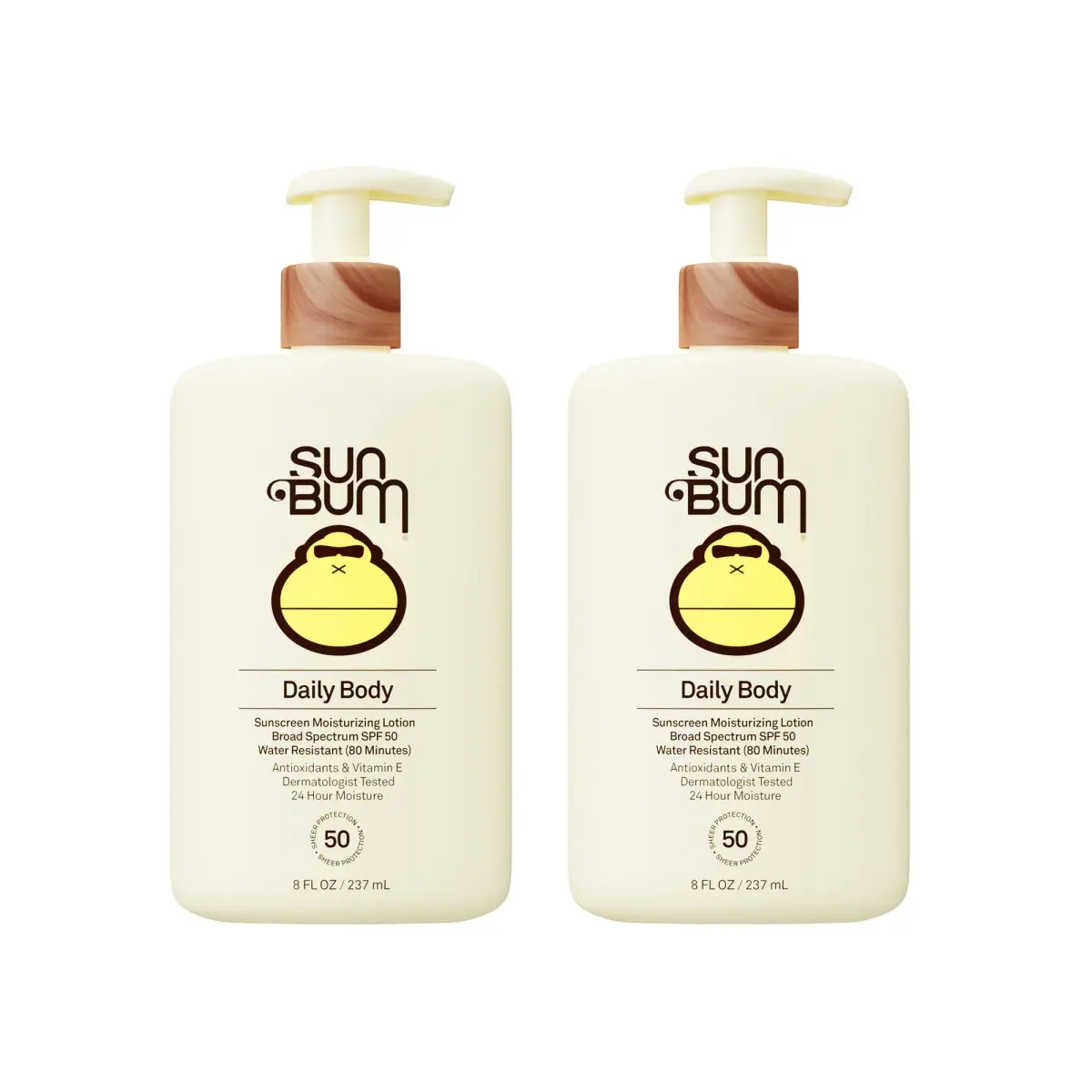 Sun Bum Daily SPF 50 Body Lotion 156g (5.5 Fl Oz) Pack of 2 | Broad Spectrum Moisturizing Sunscreen with Vitamin E - main product image
