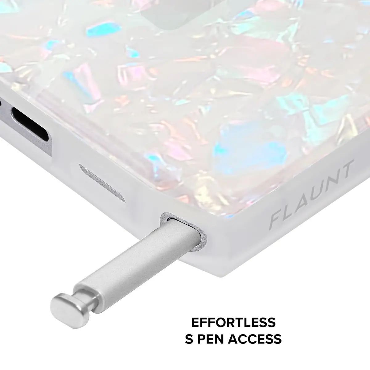 FLAUNT Official Square Samsung Galaxy S26 Ultra Case - Opal Shell | Shockproof & Magnetic - view 5