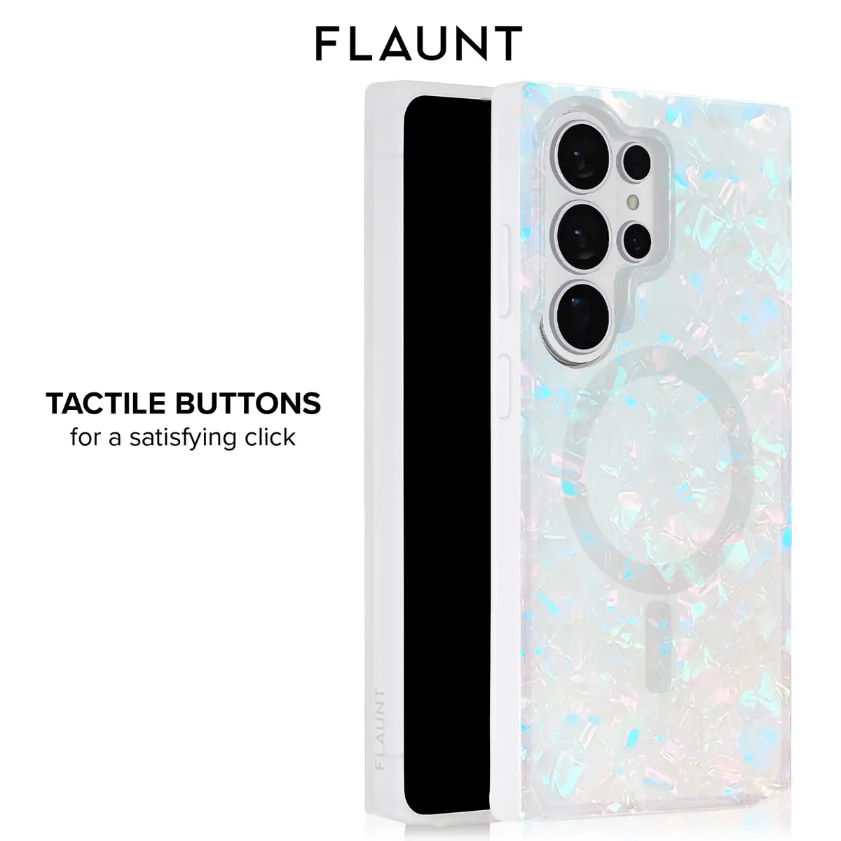 FLAUNT Official Square Samsung Galaxy S26 Ultra Case - Opal Shell | Shockproof & Magnetic - view 6