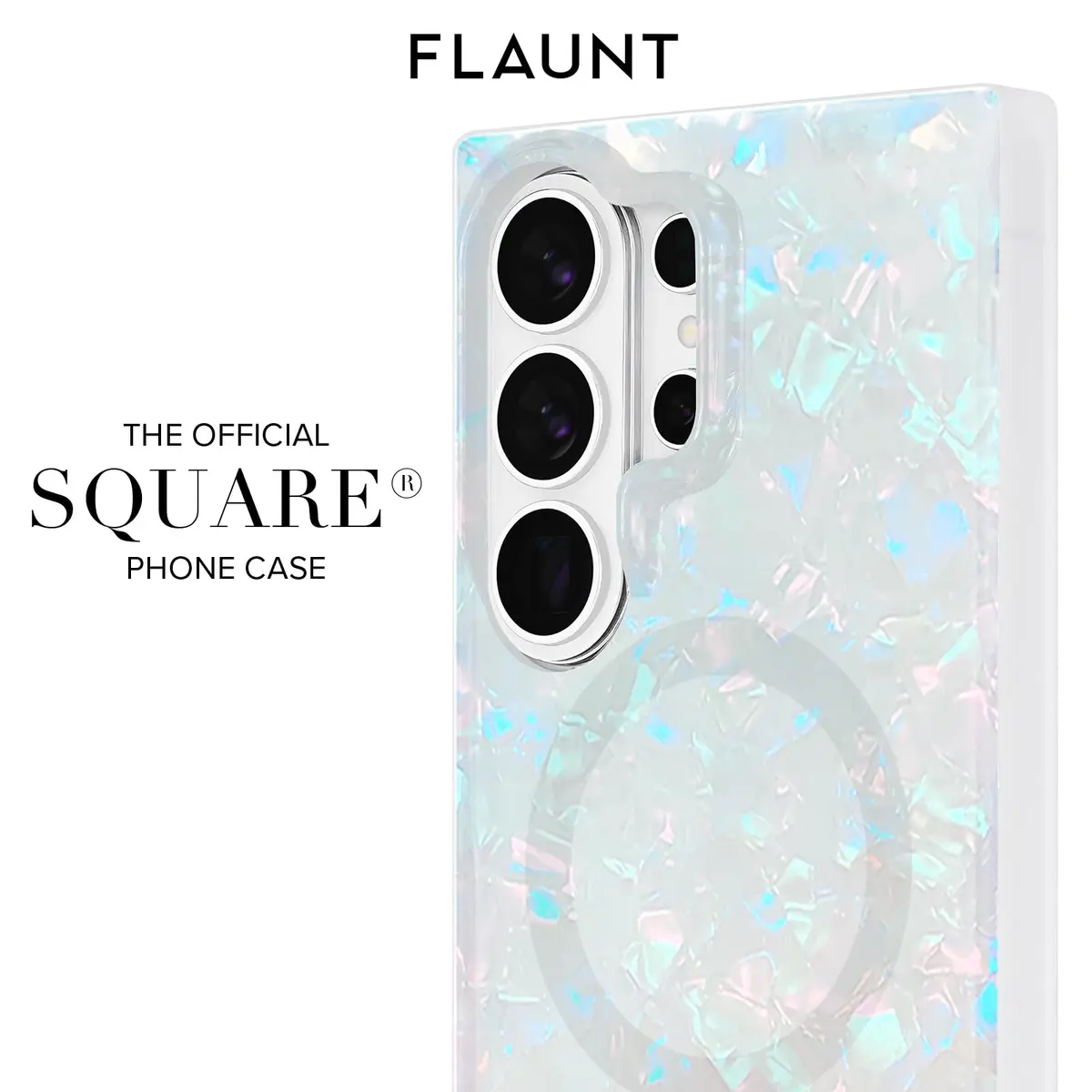 FLAUNT Official Square Samsung Galaxy S26 Ultra Case - Opal Shell | Shockproof & Magnetic - view 9