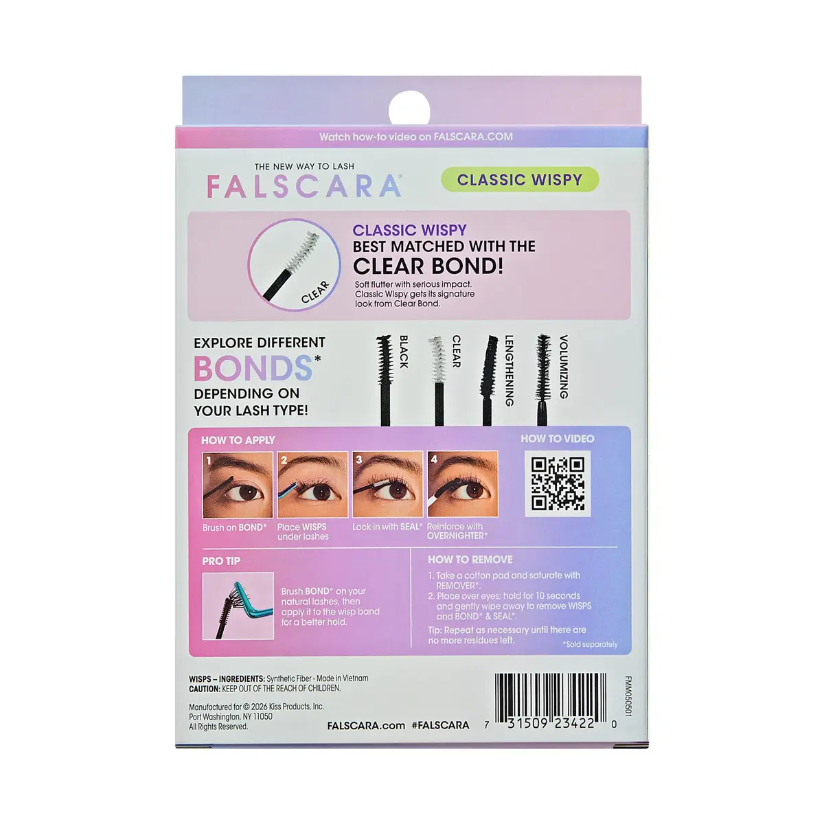 FALSCARA Classic Wispy False Eyelashes 8mm-16mm | Reusable Lash Clusters for Natural & Glam Looks - view 9