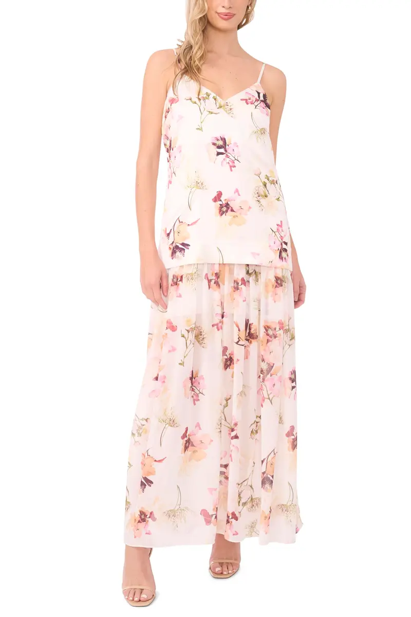 1.STATE Floral V-Neck Maxi Dress 1 Pack | Elegant Spring/Summer Style (100 words) - main product image