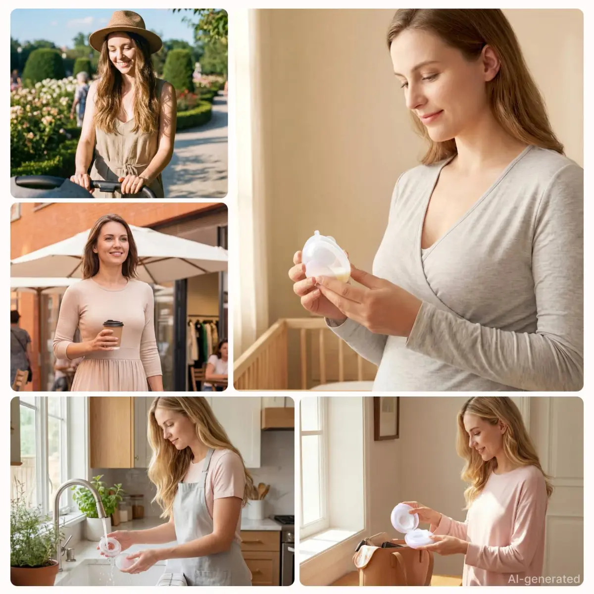 Momcozy Discreet Comfort Collector 1 oz (30 ml) | Passive Milk Catcher for Nursing Bras - view 7