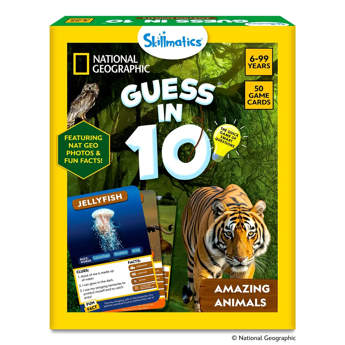 Skillmatics Guess in 10 National Geographic Animals Game | Educational Card Game for Ages 6+ - main product image