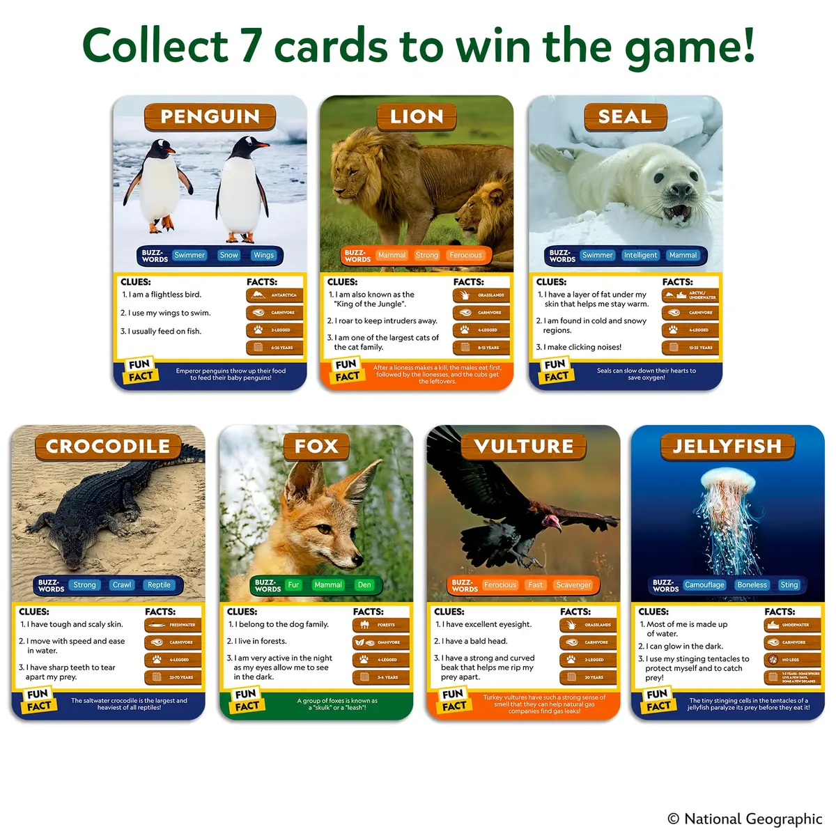 Skillmatics Guess in 10 National Geographic Animals Game | Educational Card Game for Ages 6+ - view 5