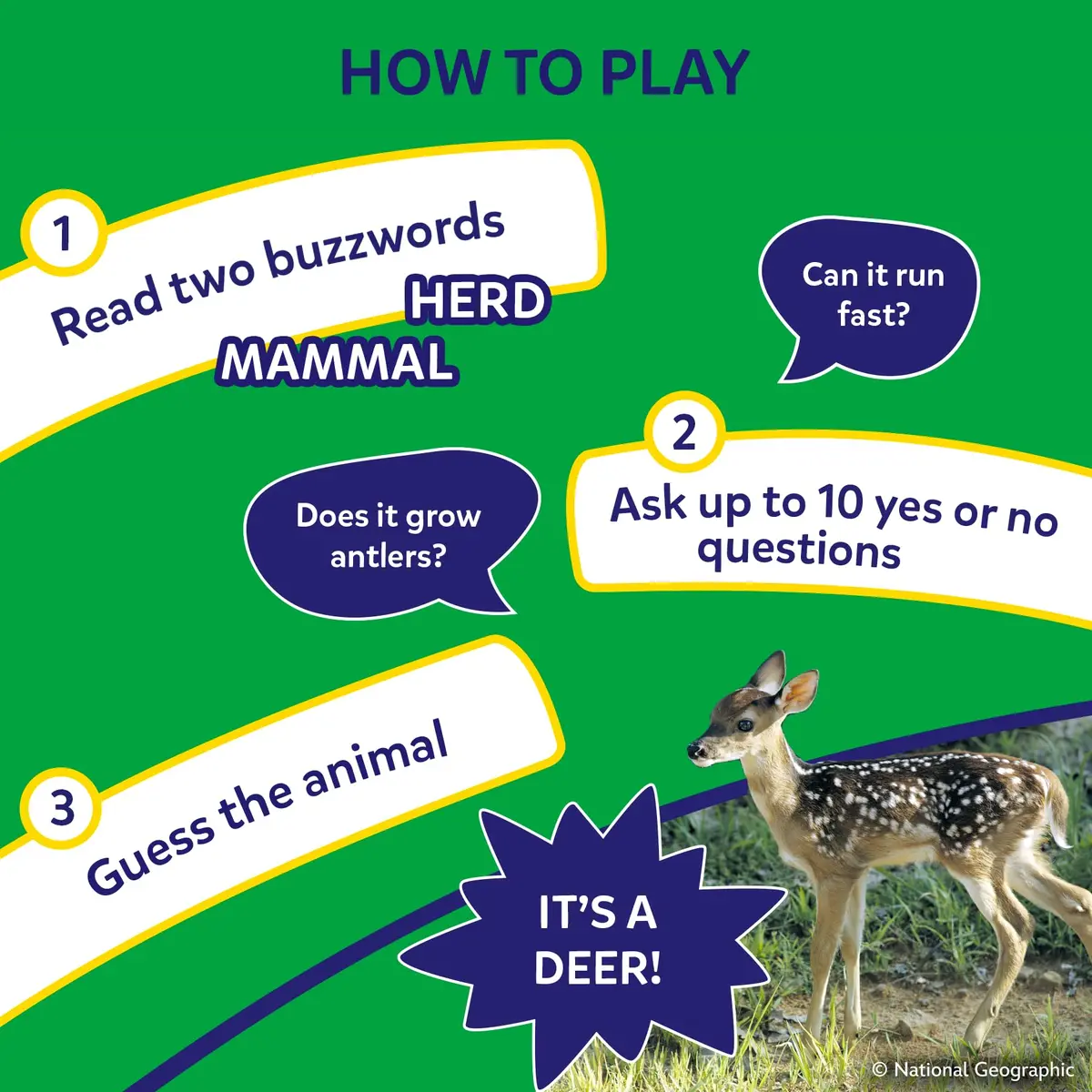 Skillmatics Guess in 10 National Geographic Animals Game | Educational Card Game for Ages 6+ - view 4