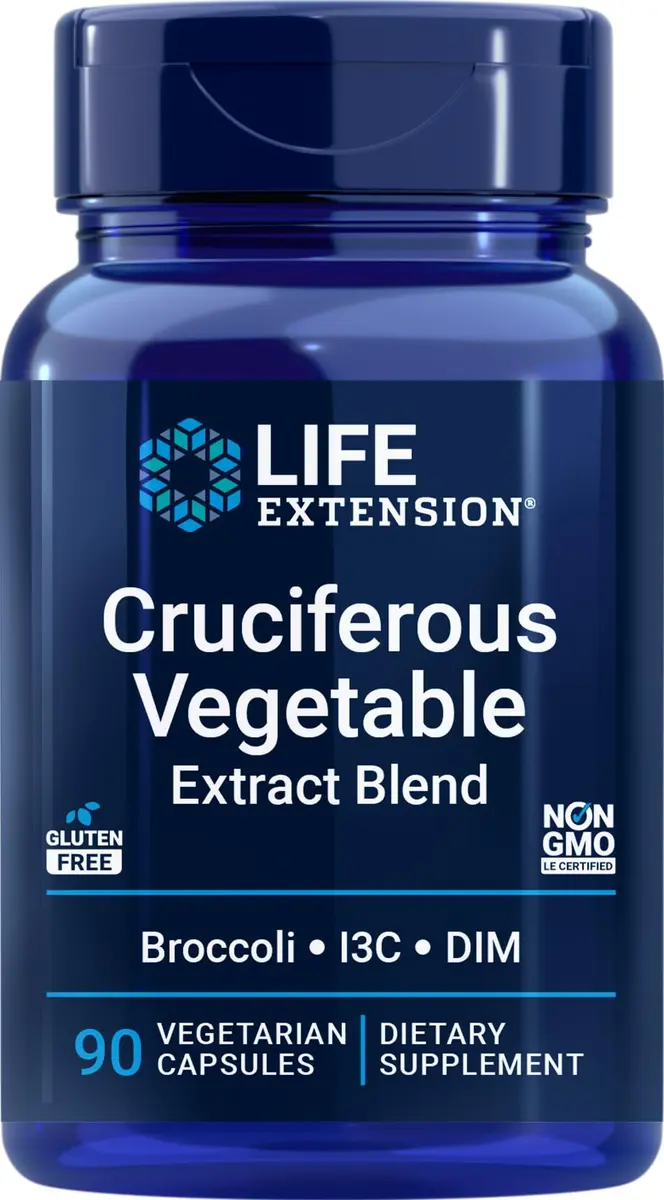 Life Extension Cruciferous Vegetable Extract Blend 90 Vegetarian Capsules | Supports Cellular Health - main product image