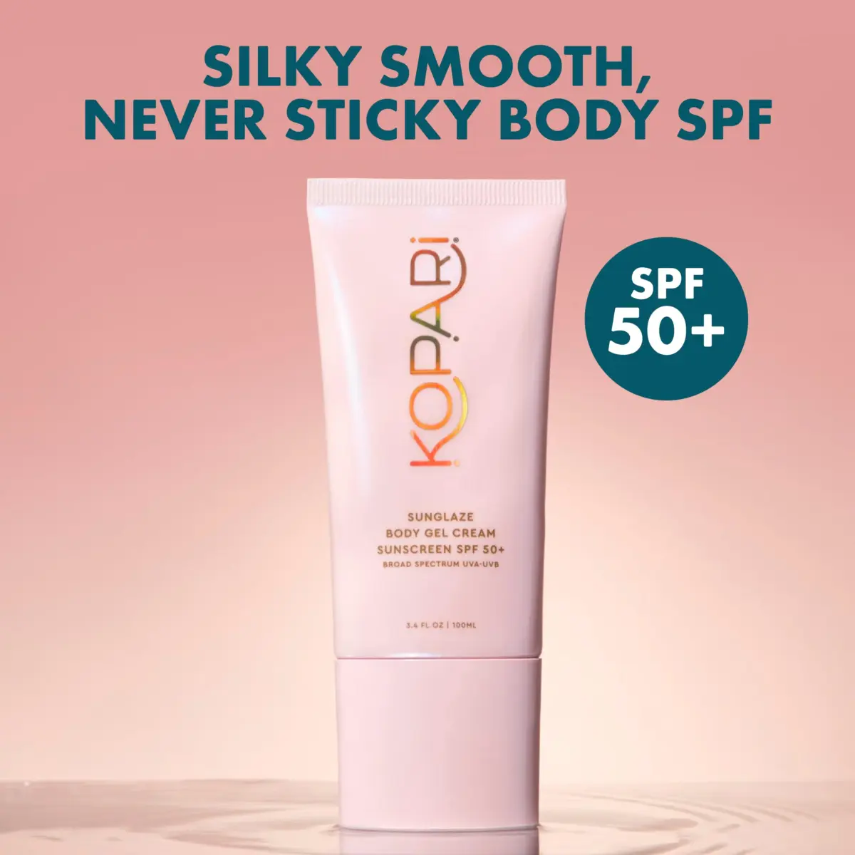 Kopari Sunglaze Body Gel Cream Sunscreen SPF 50+ 100ml (3.4 Fl Oz) | Broad-Spectrum Protection with Hyaluronic Acid & Coconut Oil - view 2