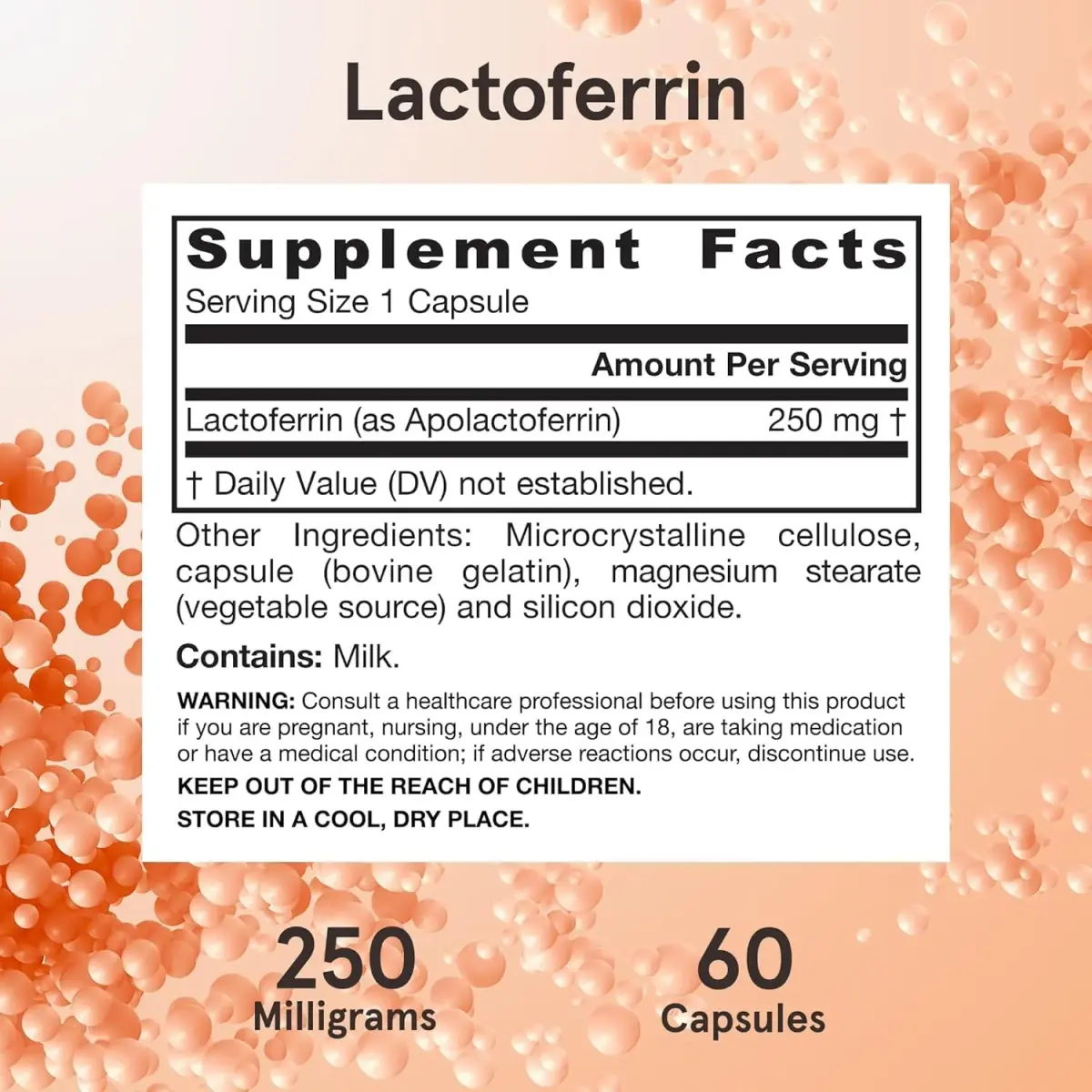 Jarrow Formulas Lactoferrin Immune Support 250 mg Capsules | 120 Count (Pack of 2) - view 6
