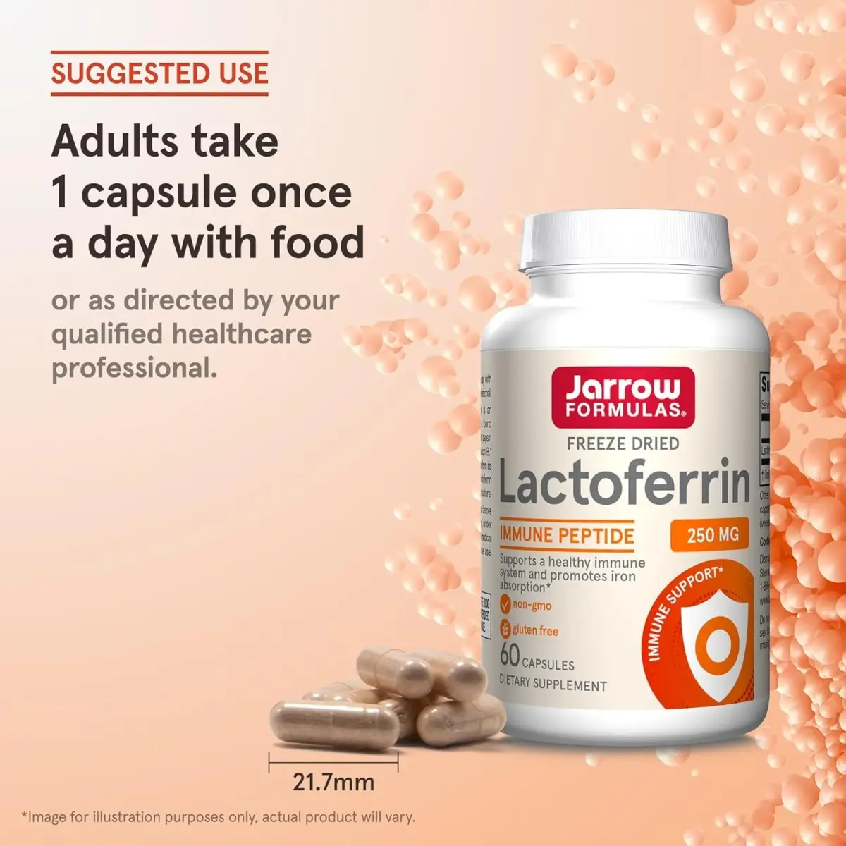 Jarrow Formulas Lactoferrin Immune Support 250 mg Capsules | 120 Count (Pack of 2) - view 7