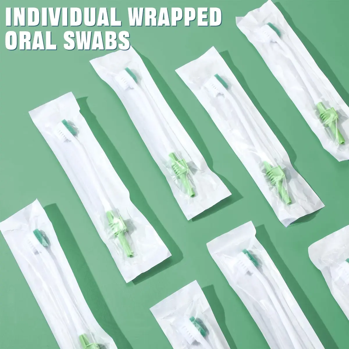 Didaey Green 20 Pcs Sponge Toothbrush with Suction | 19.5 cm (7.68 inches) - view 4