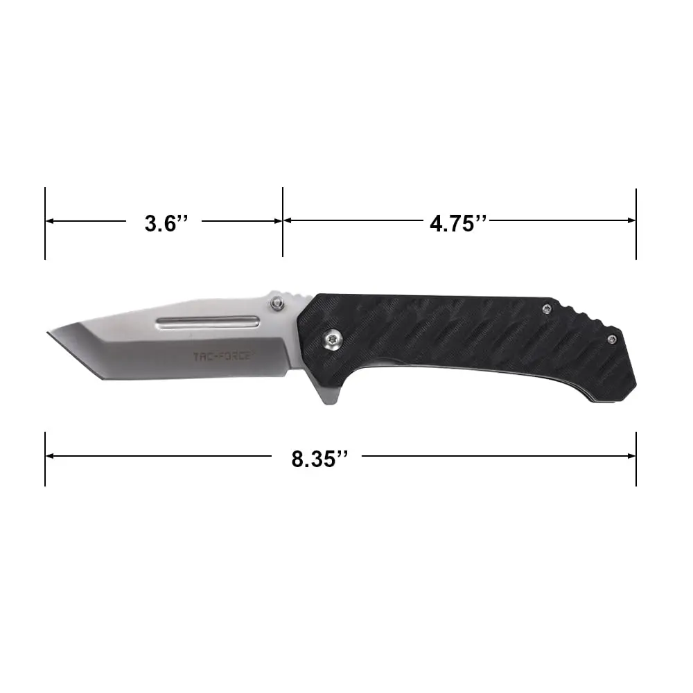Tac-Force Pocket Folding Knife, G10 Handle, Satin Finish, TF-2012BK | Compact EDC Utility - view 2
