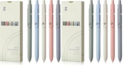 FIOVER Retractable Gel Pens Black Ink, 10 Count (Pack of 10) | Smooth Writing for School Office - main product image