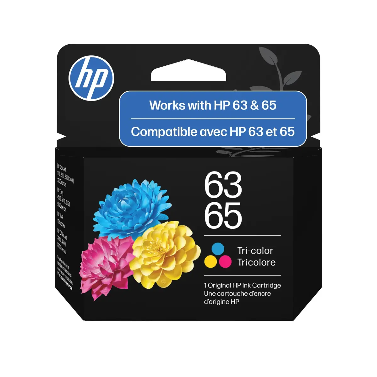 HP 63/65 Tri-Color Ink Cartridge (Replaces HP 63 & 65) | 100 Pages Yield - main product image