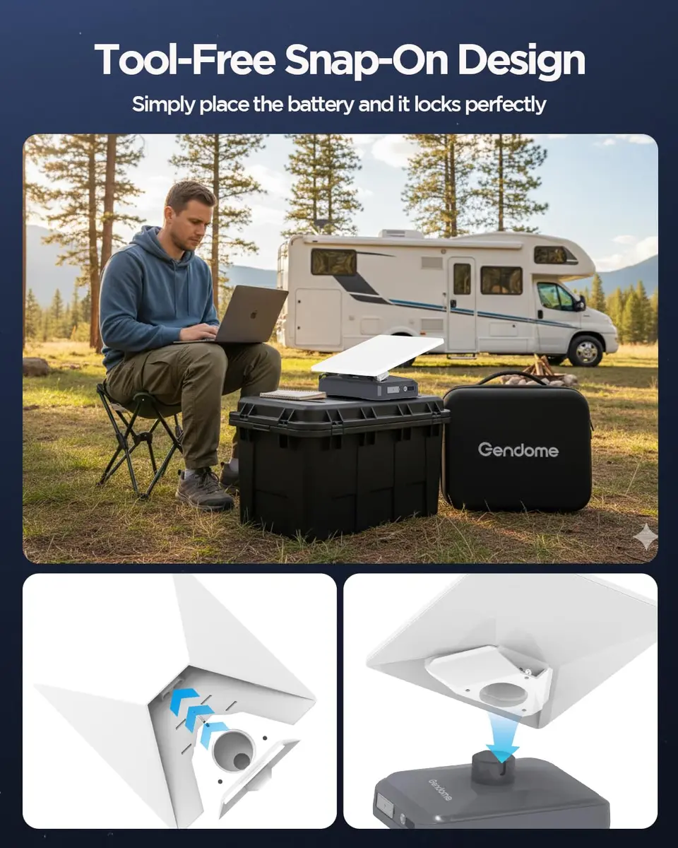 GENDOME 288Wh Power Bank for Starlink Mini | All-in-One Outdoor Camping Kit (70-120c) - view 7