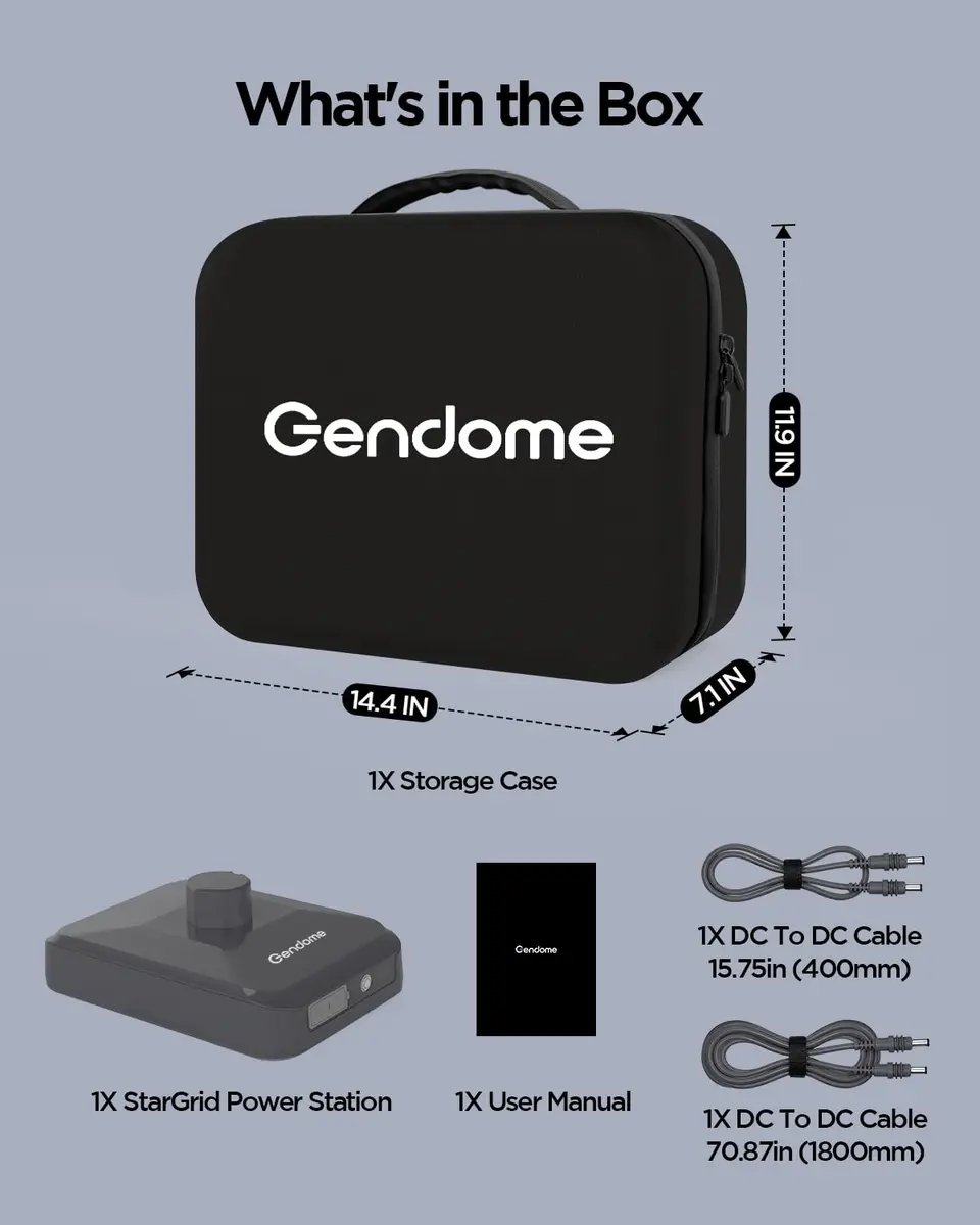GENDOME 288Wh Power Bank for Starlink Mini | All-in-One Outdoor Camping Kit (70-120c) - view 8