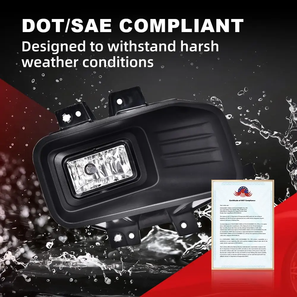 MOTUX Fog Lights Driving Lamps Fit Ford F150 2018-2020 Pair | Impact-Resistant, Easy Install, Bright Illumination - view 3
