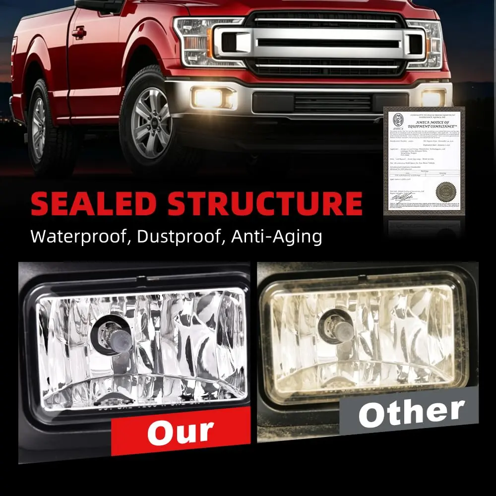 MOTUX Fog Lights Driving Lamps Fit Ford F150 2018-2020 Pair | Impact-Resistant, Easy Install, Bright Illumination - view 4