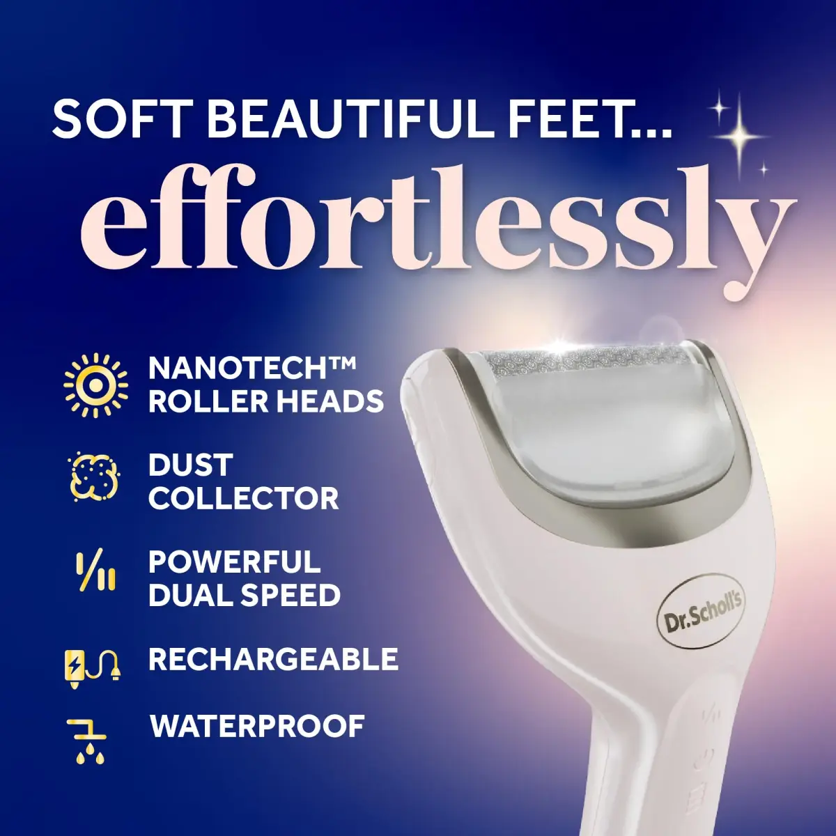Dr. Scholl's Pedi Perfect Luxe Electric Foot File & Cream Kit | 200ml (6.76 Fl Oz) | Waterproof & Rechargeable - view 3