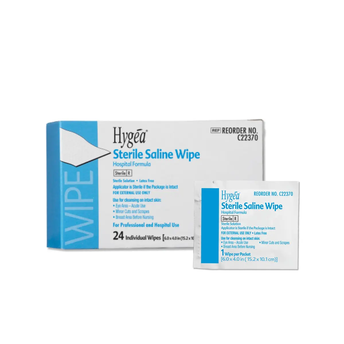 PDI Sterile Saline Wipes | 576 Count, Individually Wrapped for Eye & Skin Care, Newborns & Piercing | Case Pack (24 Boxes) - view 2
