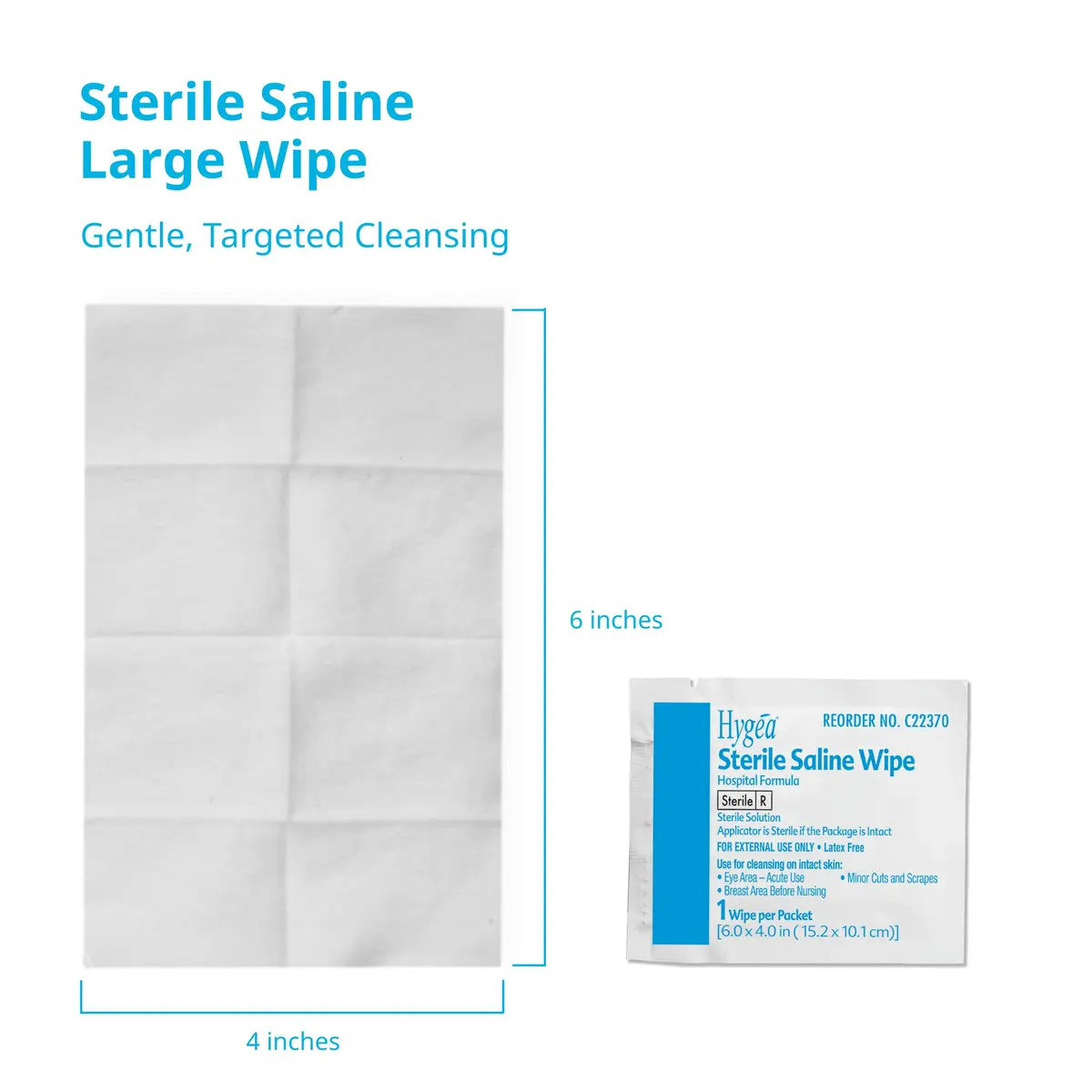 PDI Sterile Saline Wipes | 576 Count, Individually Wrapped for Eye & Skin Care, Newborns & Piercing | Case Pack (24 Boxes) - view 3
