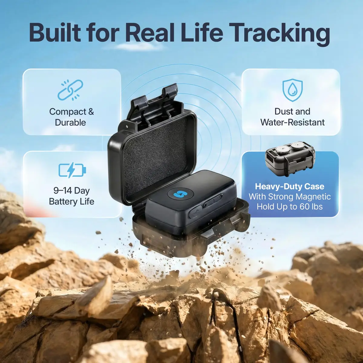 Spy Tec GPS Tracker for Vehicles, Magnetic Case, 1-Month Service Included | Compact, Weatherproof & Global Coverage - view 6