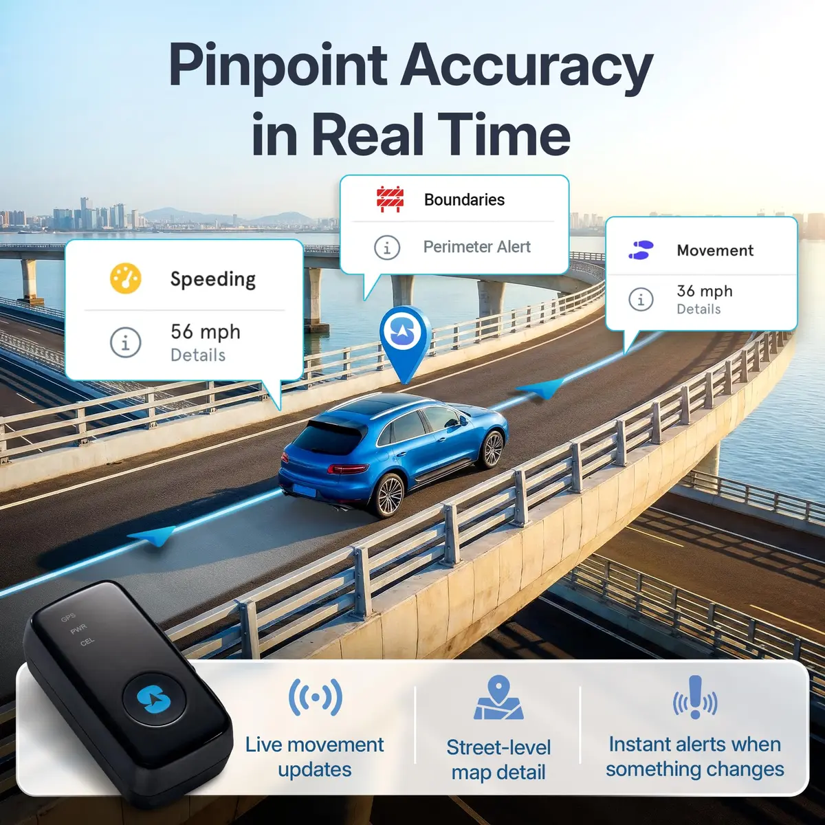 Spy Tec GPS Tracker for Vehicles, Magnetic Case, 1-Month Service Included | Compact, Weatherproof & Global Coverage - view 3