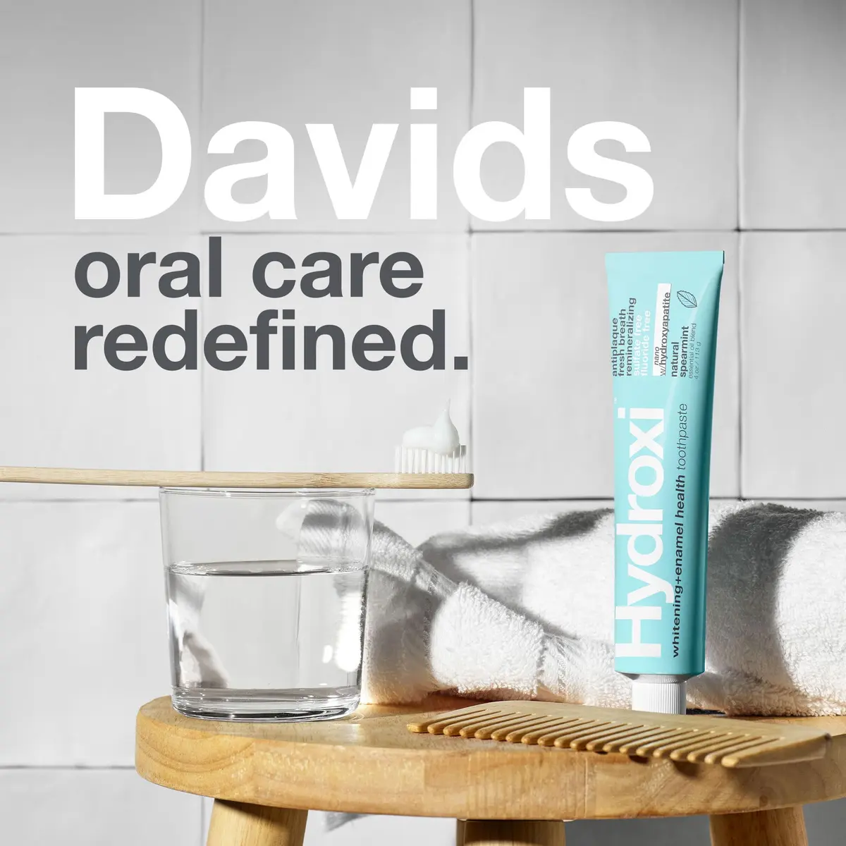 Davids Nano Hydroxyapatite Toothpaste Whitening Enamel Health Spearmint 4oz (113g) | EWG Verified Natural Formula - view 7