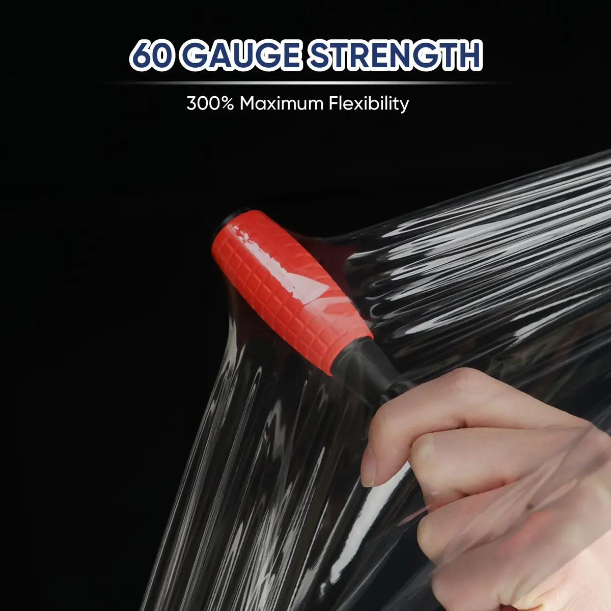 TICONN Stretch Wrap Roll 18 in x 1000 ft (4 Rolls) | Industrial Strength Plastic Film for Moving Furniture & Pallets - view 3