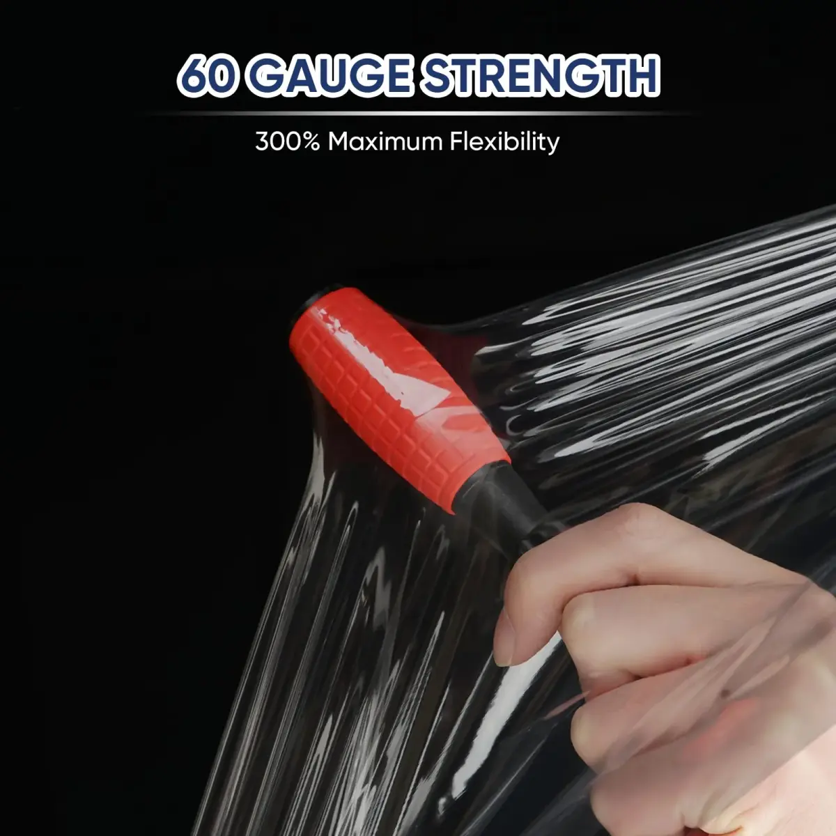 TICONN Stretch Wrap Roll 45.7 cm x 304.8 m (18 in x 1000 ft) | Industrial Strength Plastic Film for Moving Furniture & Boxes - view 3