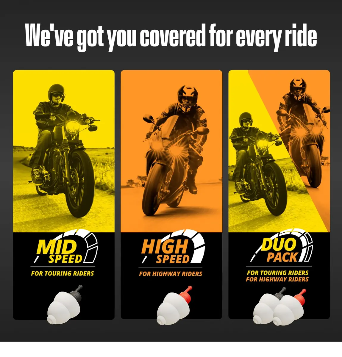 Alpine MotoSafe Tour Motorcycle Ear Plugs 17 dB SNR | Wind Noise Reduction for Tours - view 7