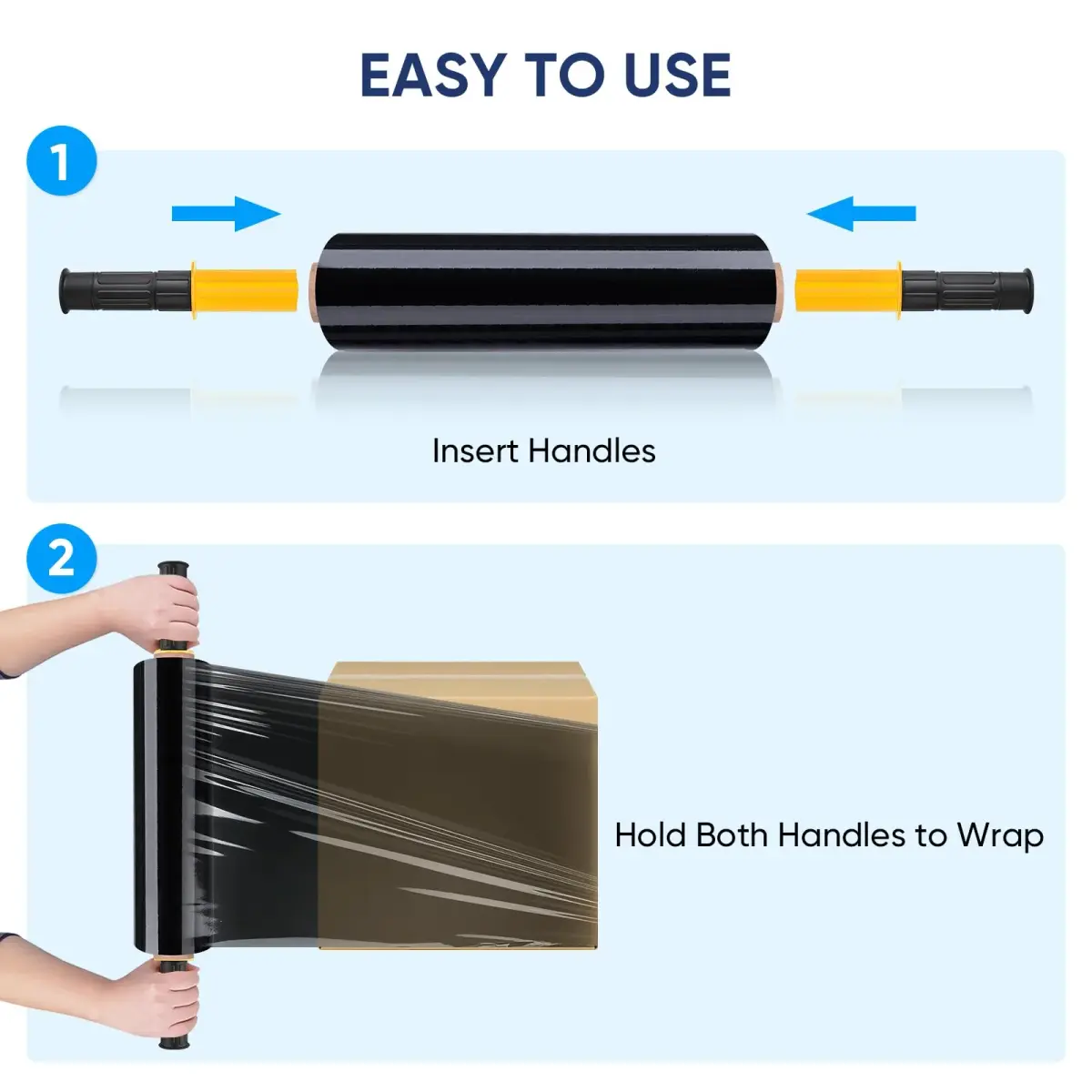 TICONN Stretch Wrap Roll 4-Pack, 15 in x 1000 ft (38 cm x 3048 m) | Industrial Strength Plastic Film for Moving & Storage - view 6