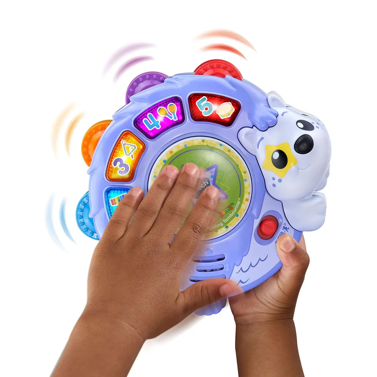 VTech Zoo Jamz Hedgehog Tambourine with Instruments and Games | Musical Toy for Toddlers 6.5" x 6" x 1.7" - view 4