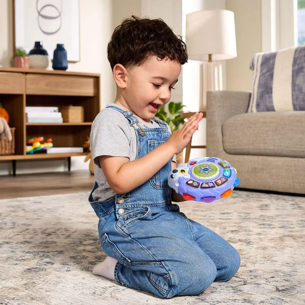 VTech Zoo Jamz Hedgehog Tambourine with Instruments and Games | Musical Toy for Toddlers 6.5" x 6" x 1.7" - view 5