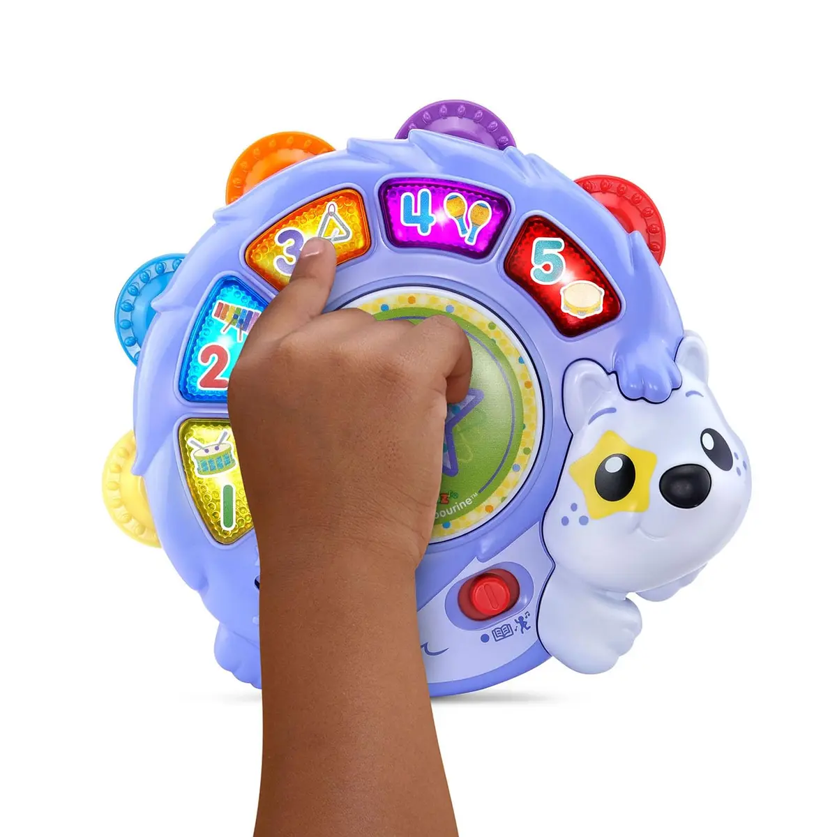 VTech Zoo Jamz Hedgehog Tambourine with Instruments and Games | Musical Toy for Toddlers 6.5" x 6" x 1.7" - view 9