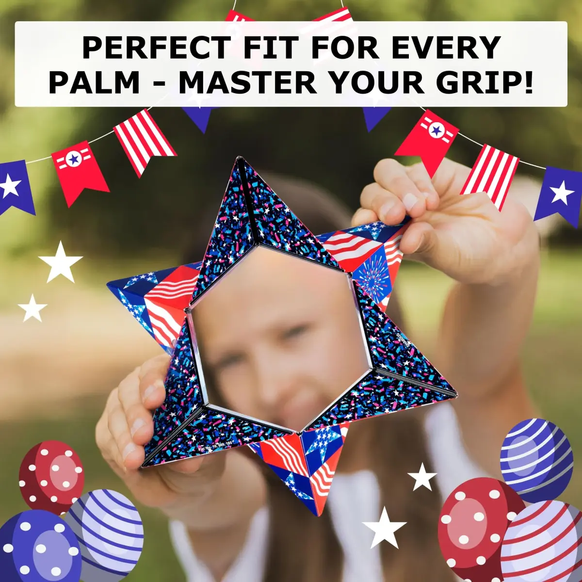 Shashibo DODECA Patriotic Magnetic Puzzle Cube 6.3cm (2.5in) | STEM/STEAM Educational Fidget Toy - view 5