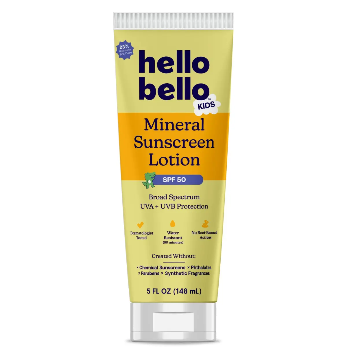 Hello Bello Kids Mineral Sunscreen Lotion SPF 50 Broad-Spectrum 148ml (5 fl oz) | Reef Friendly - main product image