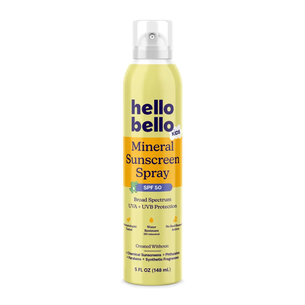 Hello Bello Kids Mineral Sunscreen Spray SPF 50 142g (5 fl oz) | Broad-Spectrum UVA/UVB Protection - main product image