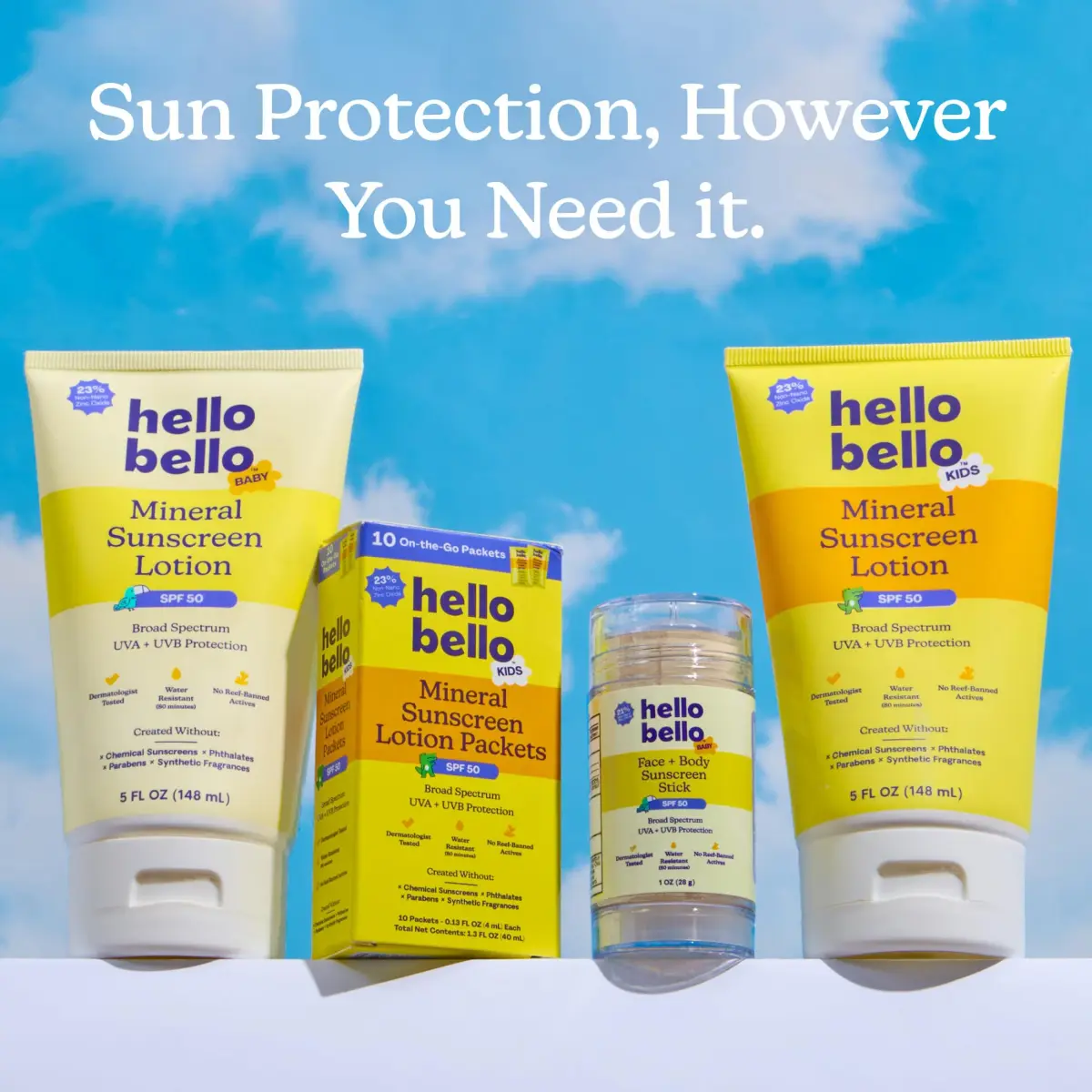 Hello Bello Kids Mineral Sunscreen Spray SPF 50 142g (5 fl oz) | Broad-Spectrum UVA/UVB Protection - view 8