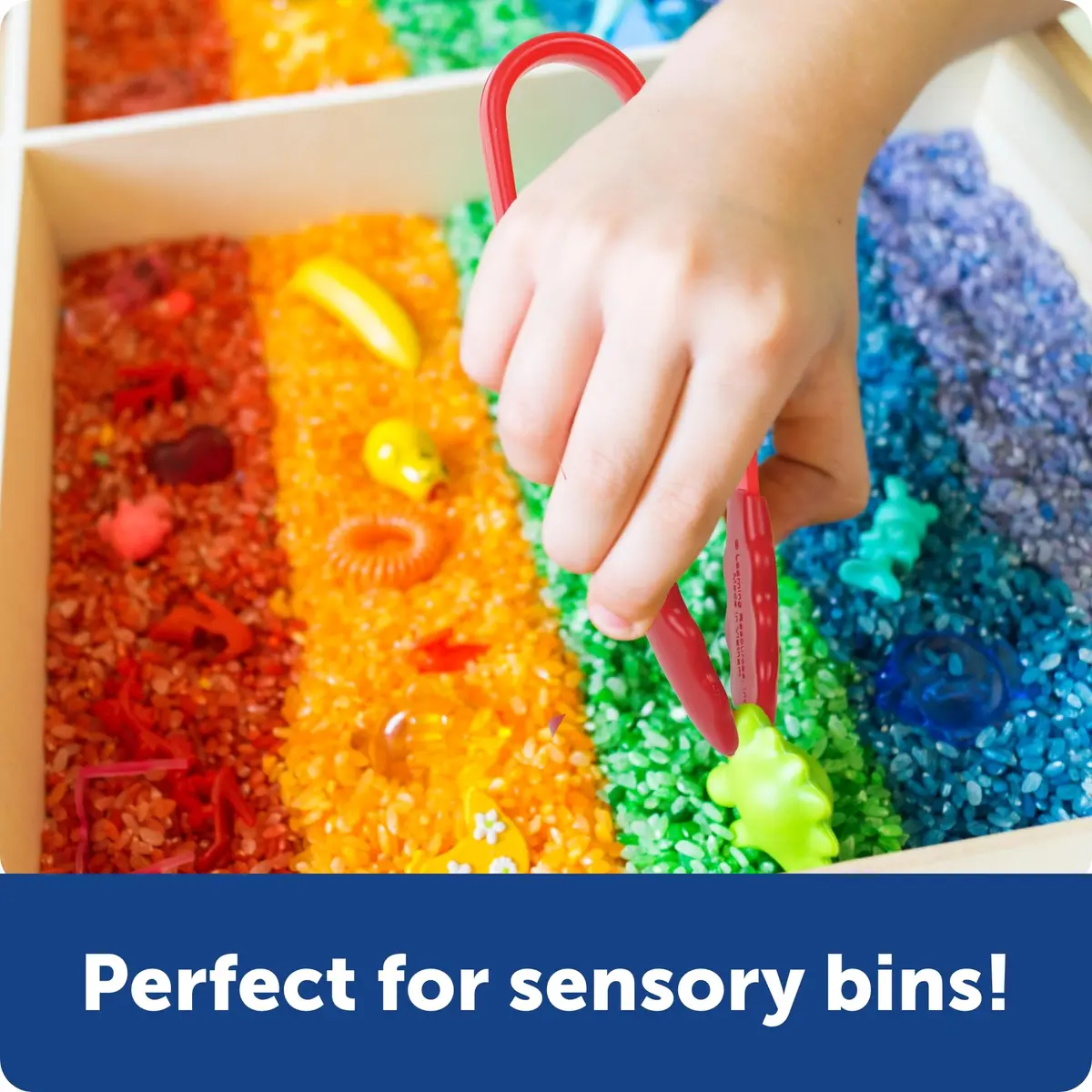 Learning Resources Flex-Grip Tongs | Fine Motor Skills for Kids, Bright Colors, Reusable Storage (15.49cm/6in) - view 4
