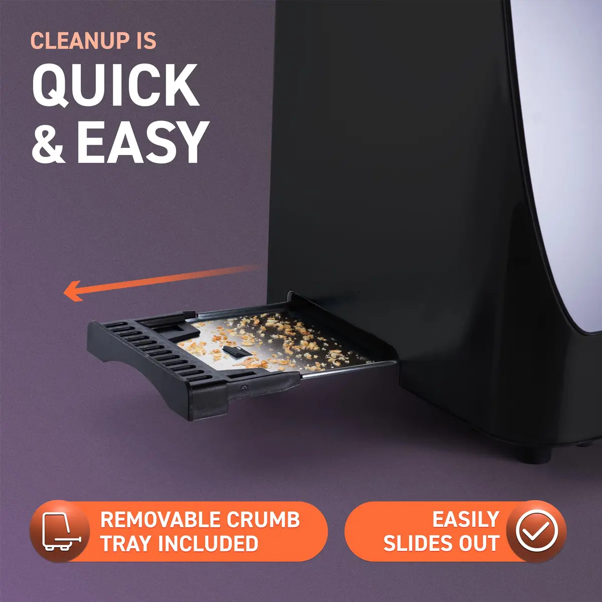 Nostalgia Inspirex Two Slice Touchscreen Toaster, Black | Modern Kitchen Essential - view 6